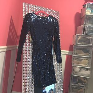New classic sparkle navy dress